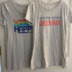 2 GAP vintage feel shirts